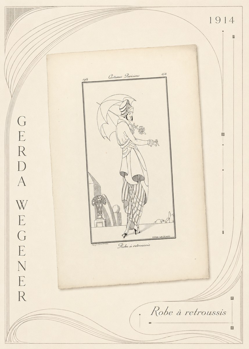 Gerda Wegener Robe À Retroussis No5 - Póster