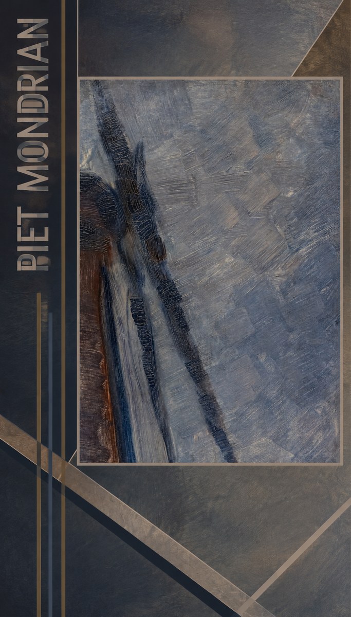 Piet Mondrian Windmill in Sunlight No2 - Póster