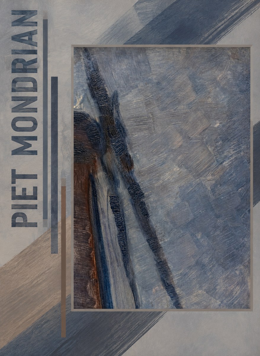 Piet Mondrian Windmill in Sunlight No4 - Póster