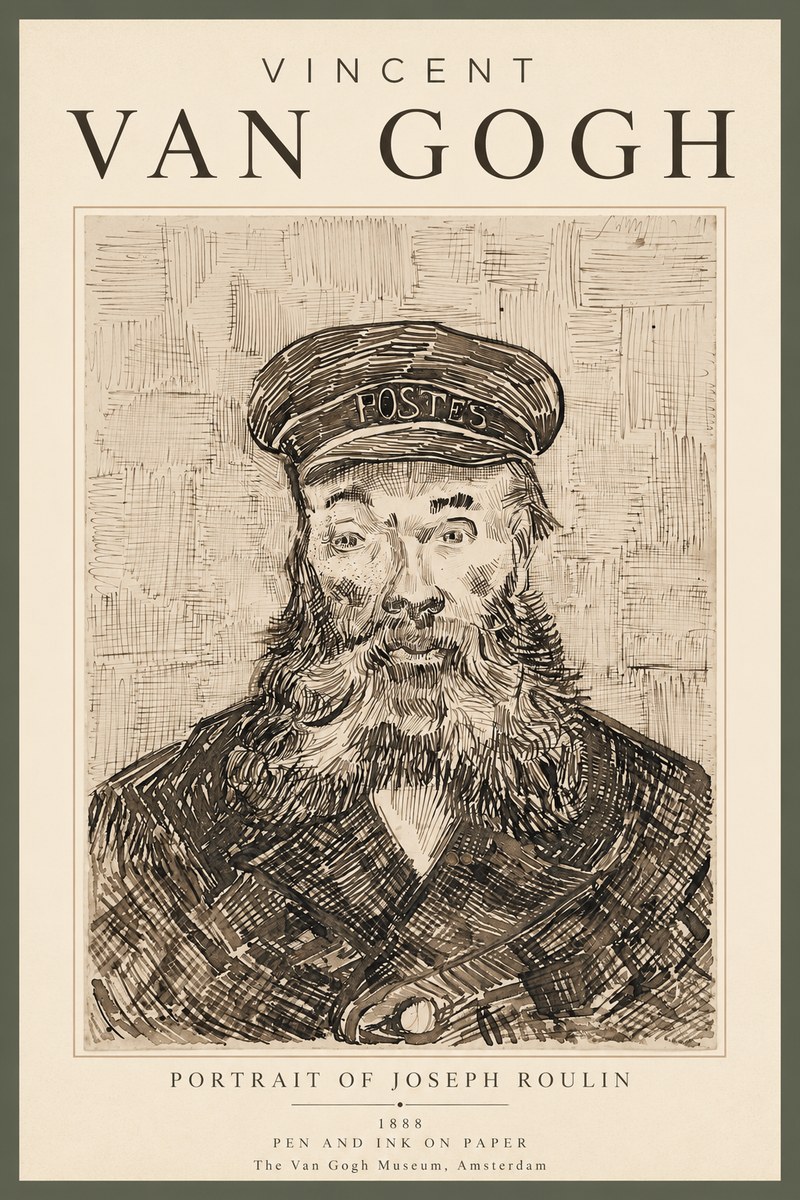 Van Gogh Portrait of Joseph Roulin I No3 - Póster