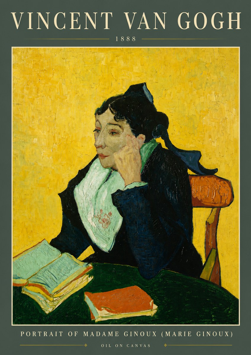 Van Gogh Portrait of Madame Ginoux (Marie Ginoux) No5 - Póster
