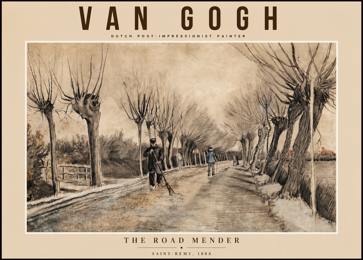 Van Gogh The Road Mender I No3 - Póster