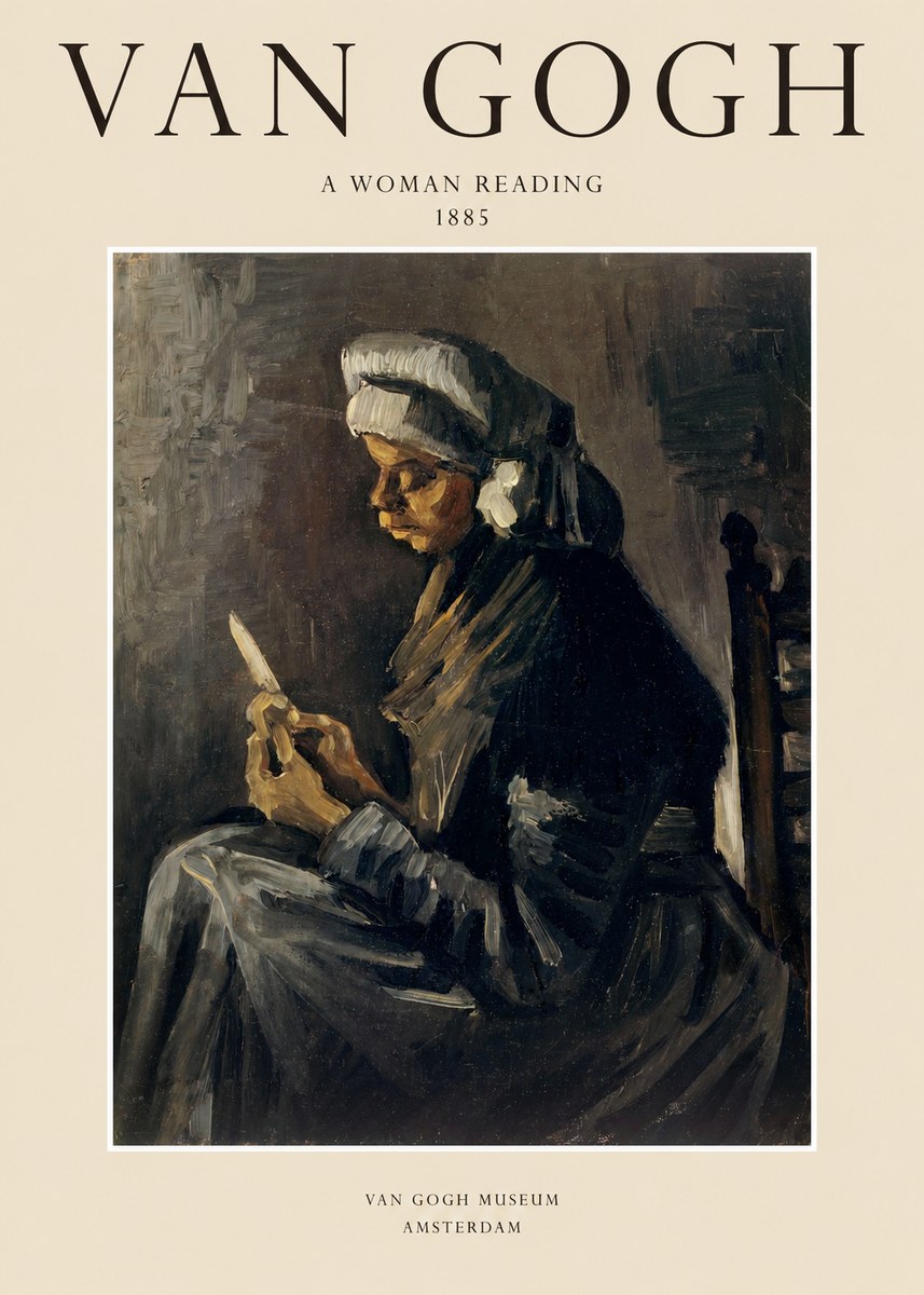Van Gogh A Woman Reading No1 - Póster