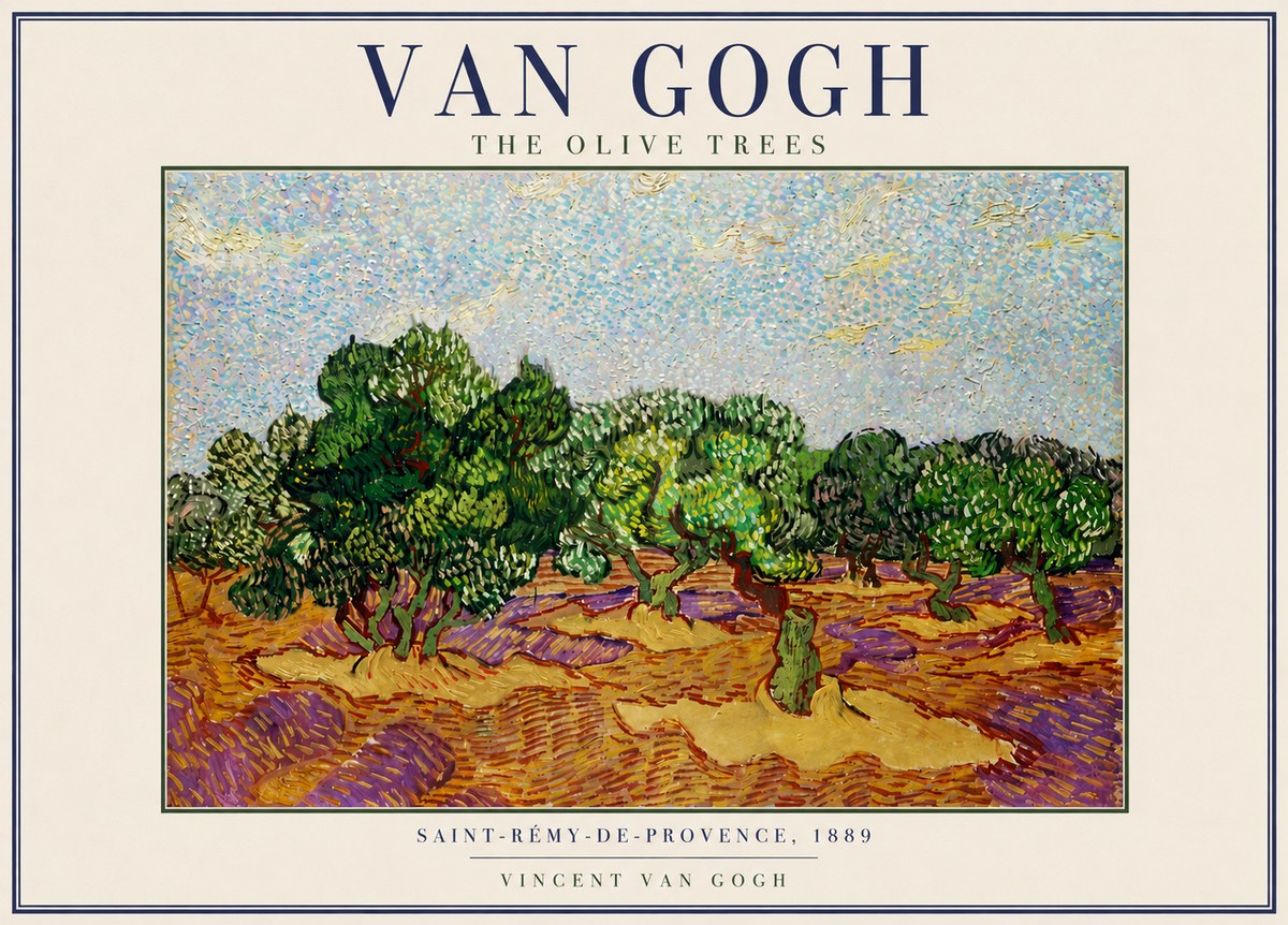 Van Gogh The Olive Trees No3 - Póster