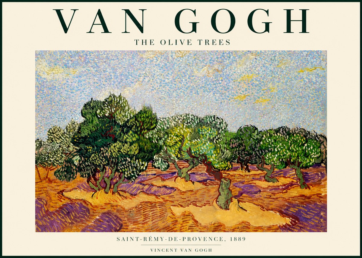Van Gogh The Olive Trees No4 - Póster