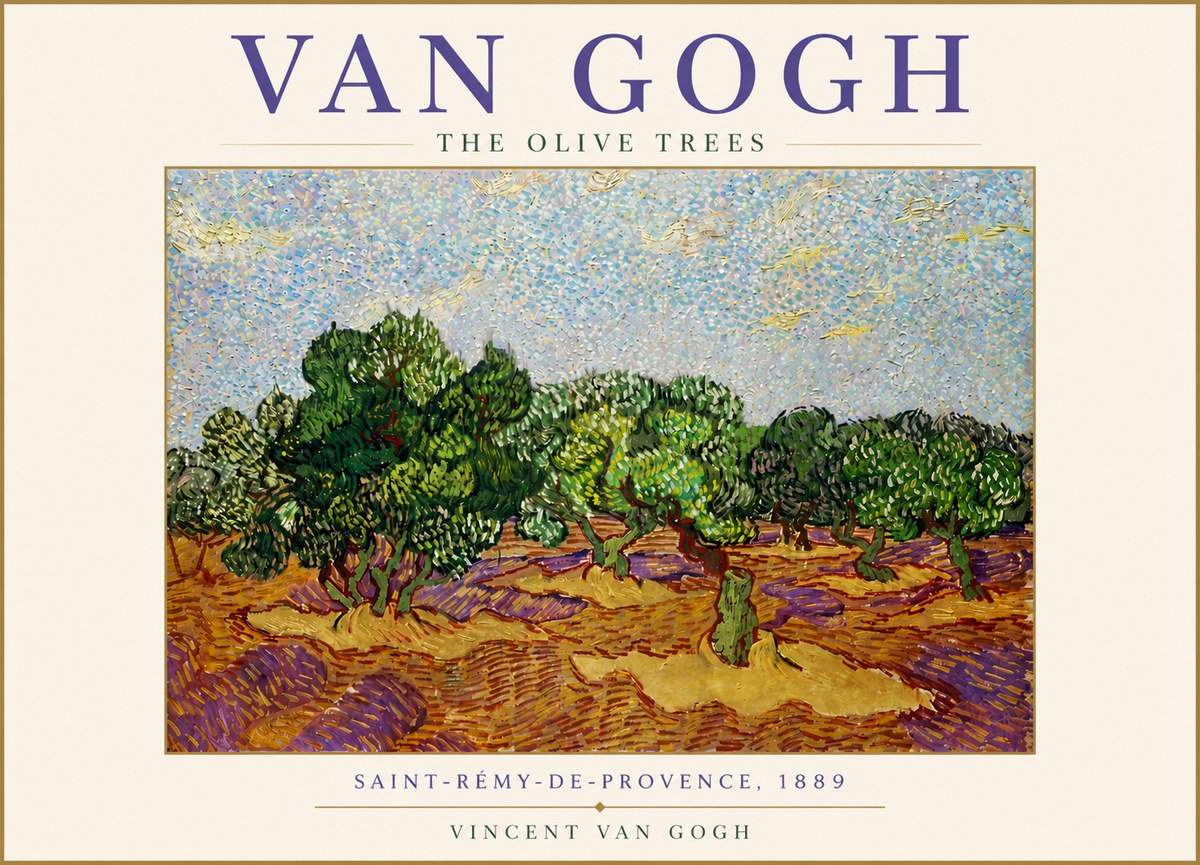 Van Gogh The Olive Trees No5 - Póster