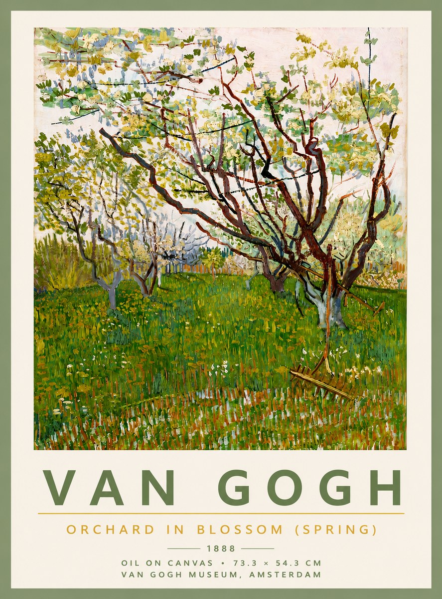 Van Gogh Orchard in Blossom (Spring) No4 - Póster