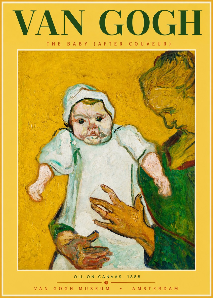 Van Gogh The Baby (After Couveur) No2 - Póster