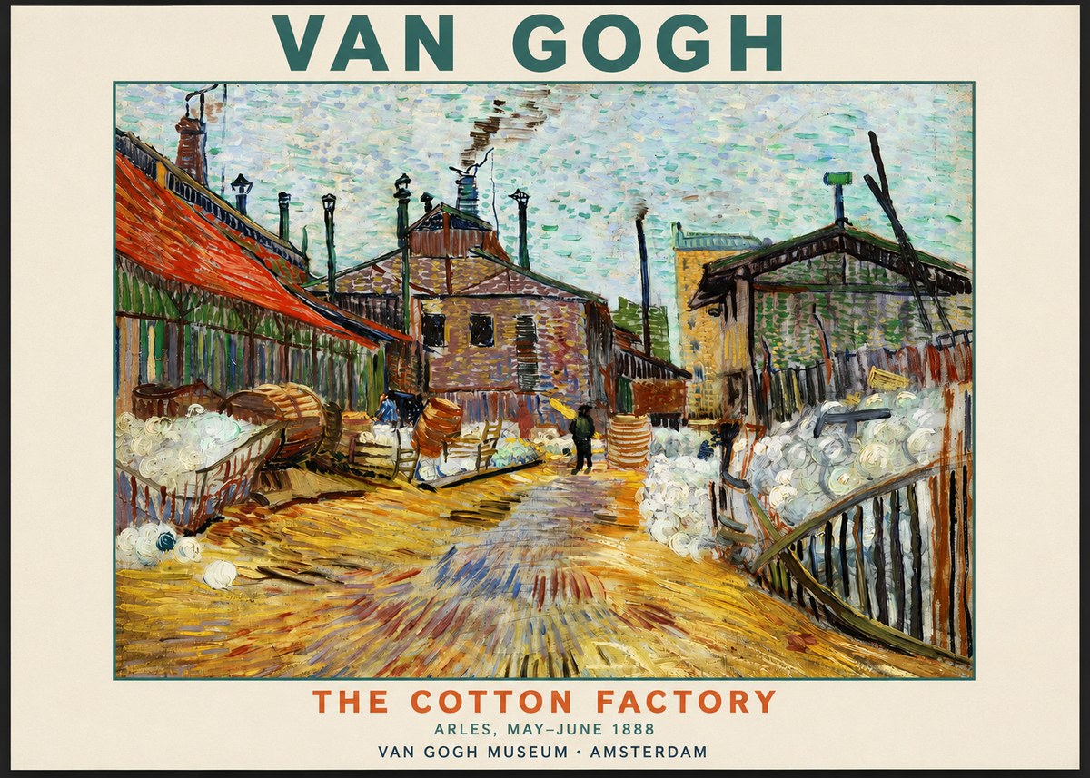 Van Gogh The Cotton Factory No2 - Póster