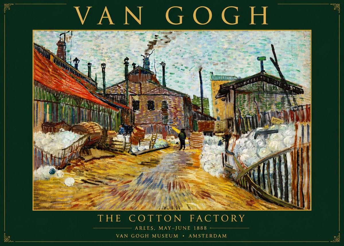 Van Gogh The Cotton Factory No5 - Póster