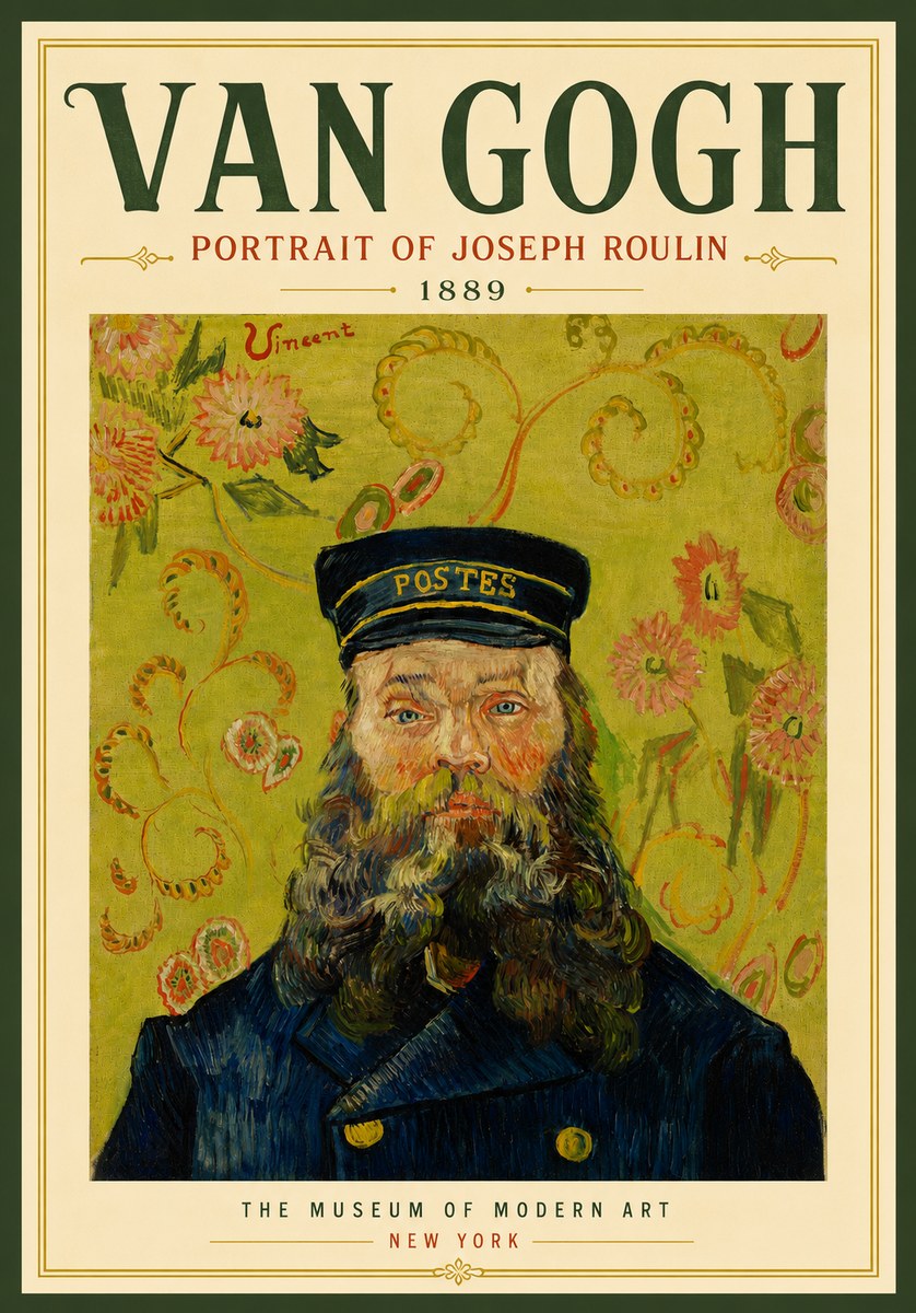 Van Gogh Portrait of Joseph Roulin II No5 - Póster