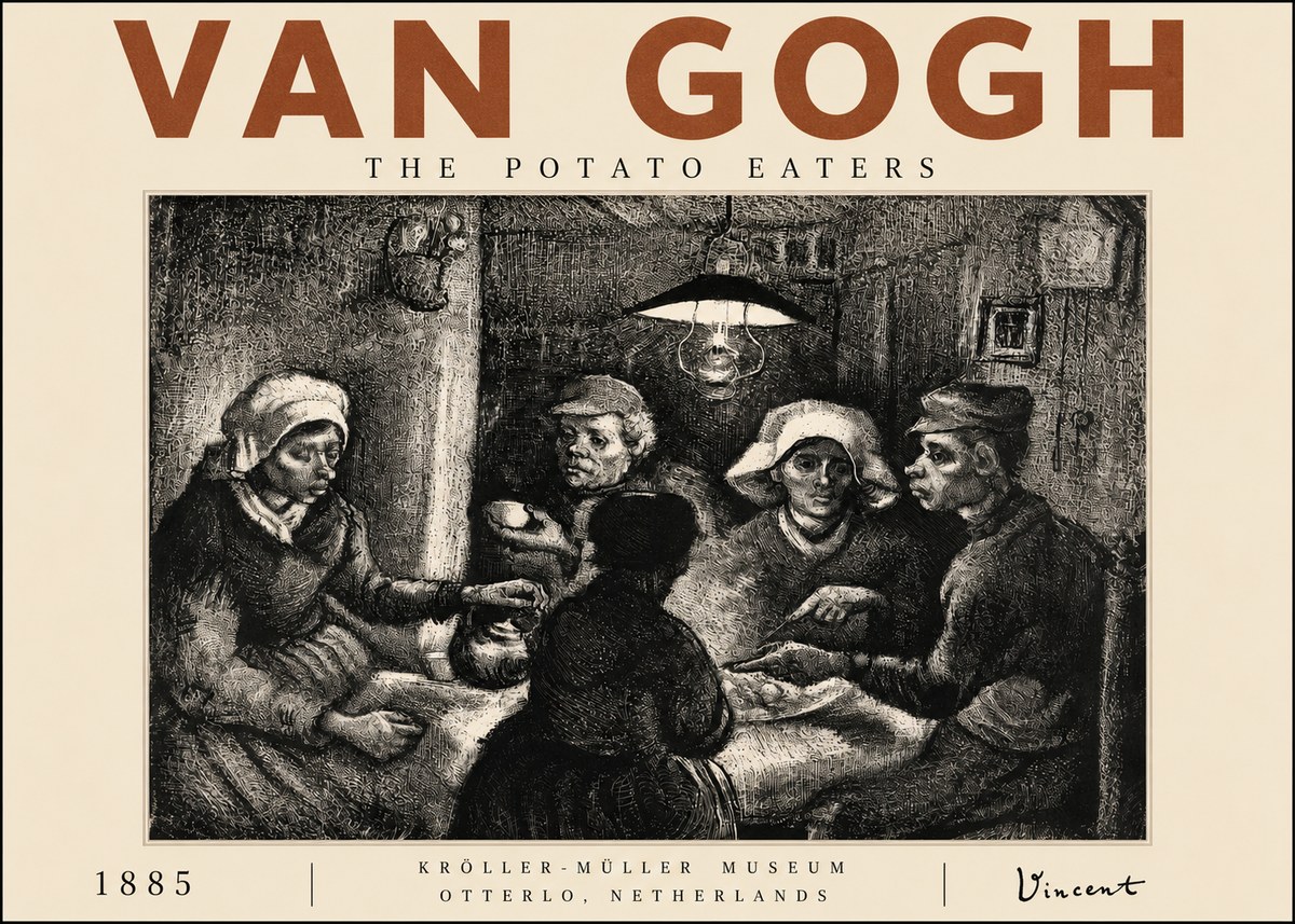 Van Gogh The Potato Eaters I No4 - Póster