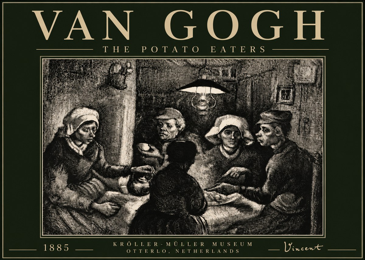 Van Gogh The Potato Eaters I No5 - Póster