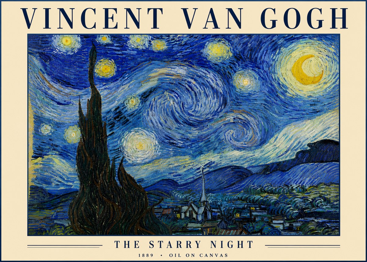 Van Gogh The Starry Night No4 - Póster