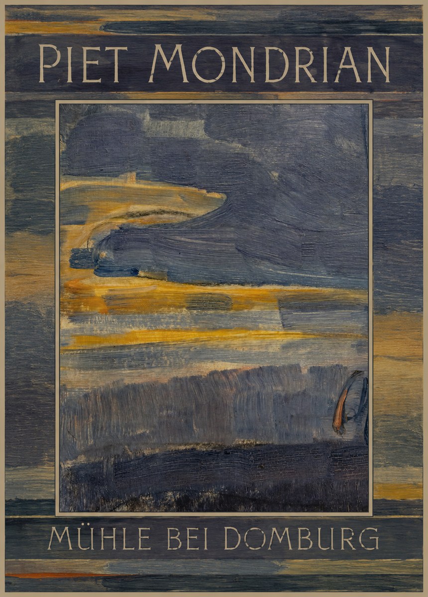 Piet Mondrian Mühle Bei Domburg No1 - Póster