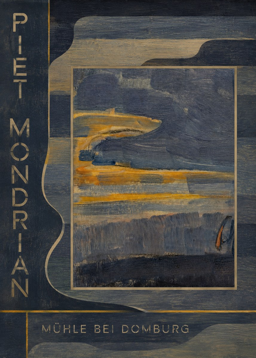 Piet Mondrian Mühle Bei Domburg No5 - Póster