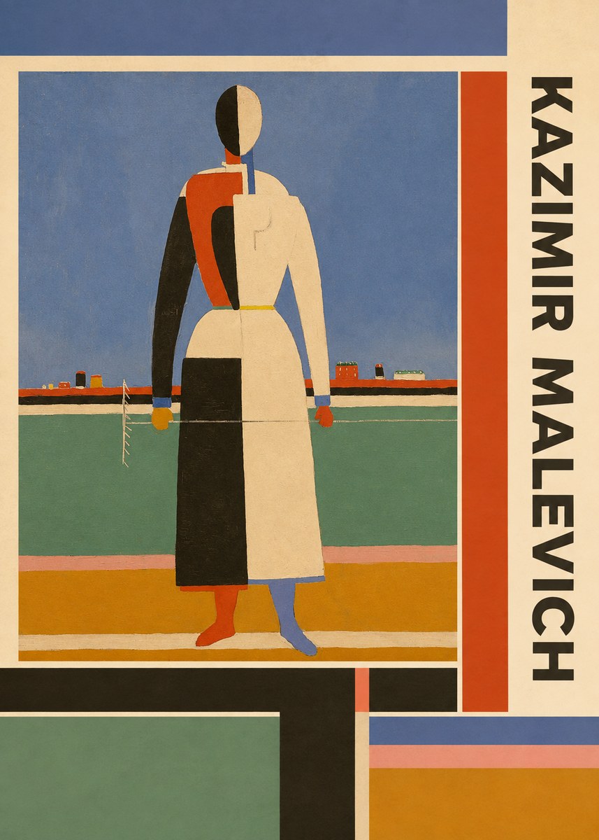 Kazimir Malevich Woman with a Rake No2 - Póster