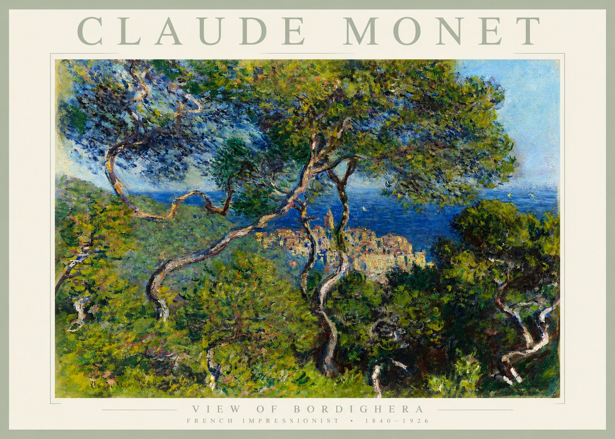 Monet View of Bordighera No3 - Póster