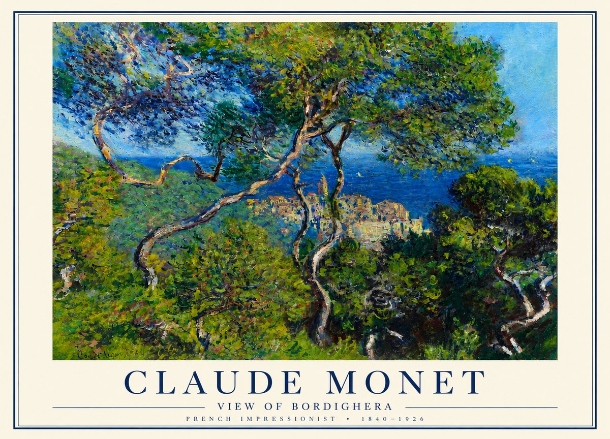 Monet View of Bordighera No4 - Póster