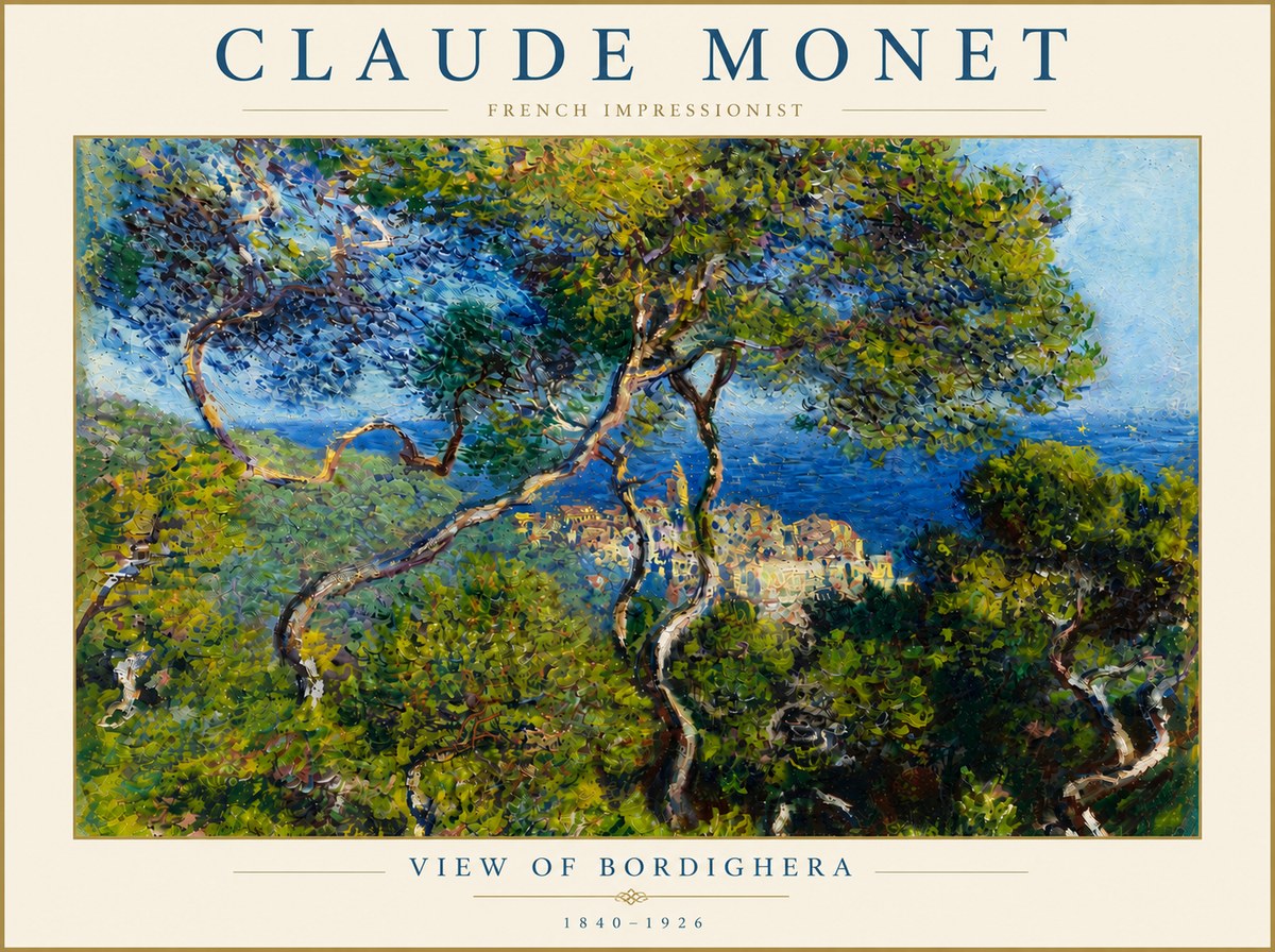 Monet View of Bordighera No6 - Póster