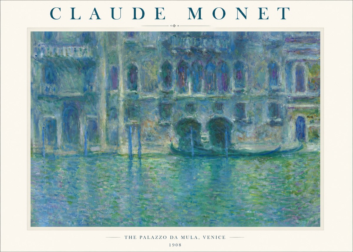 Monet The Palazzo Da Mula, Venice No3 - Póster