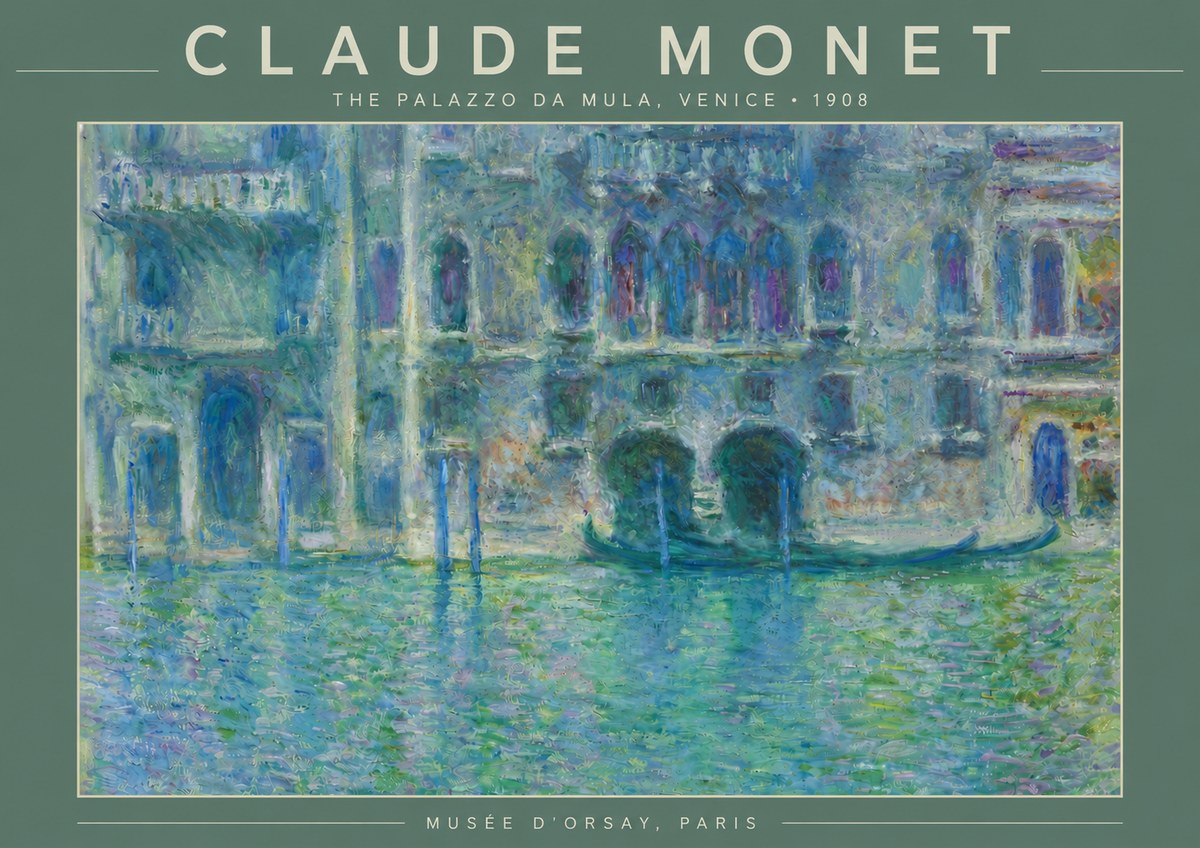 Monet The Palazzo Da Mula, Venice No4 - Póster