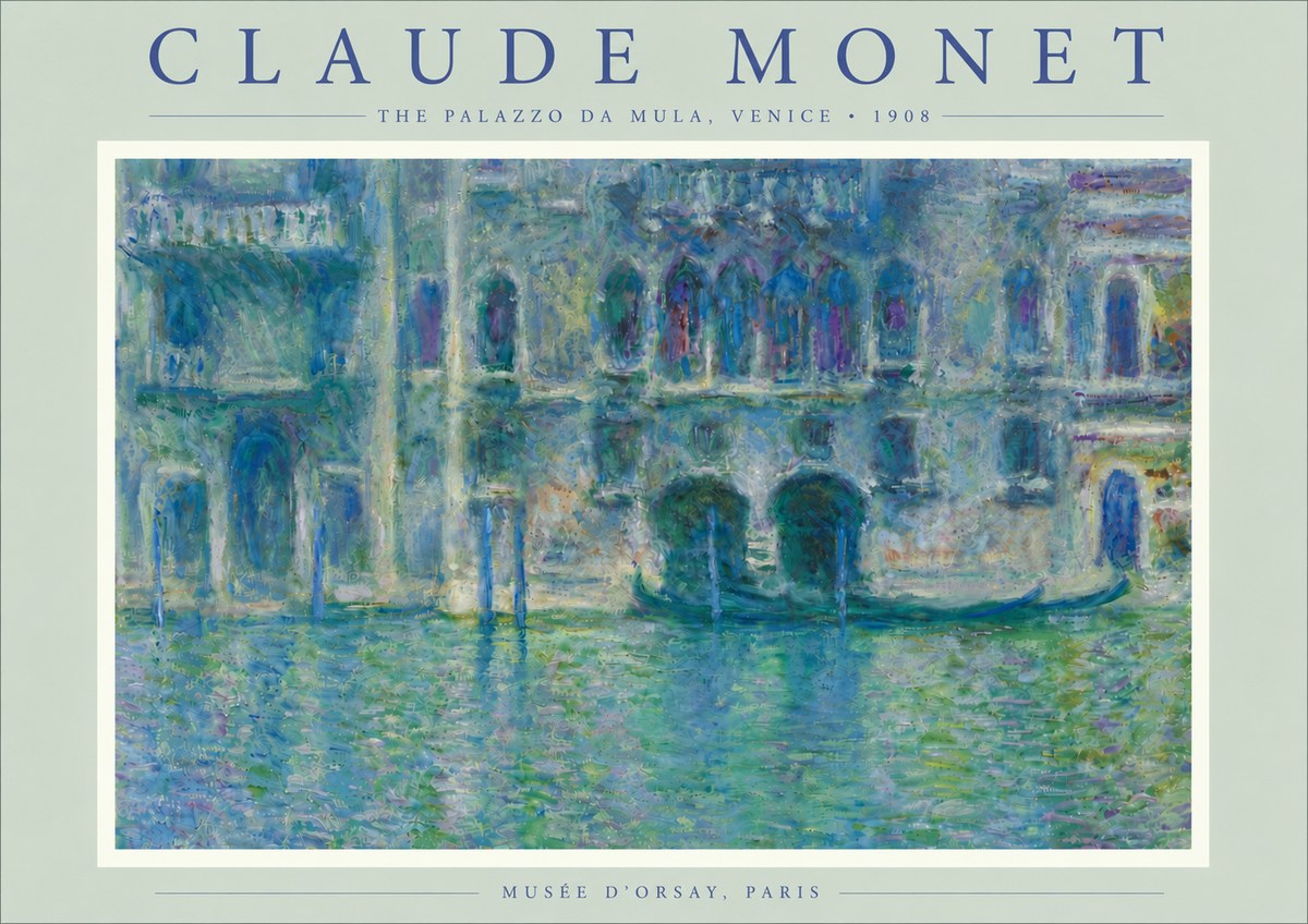 Monet The Palazzo Da Mula, Venice No6 - Póster