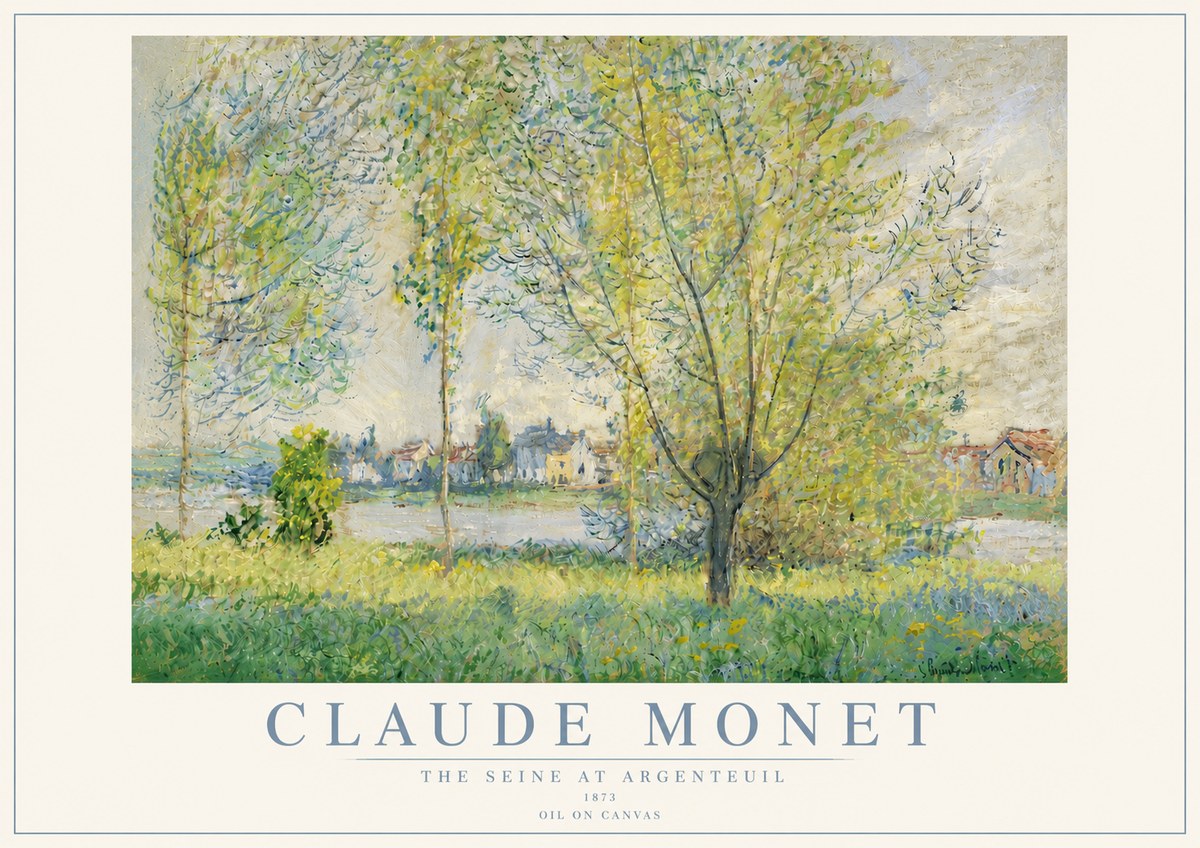 Monet The Seine at Argenteil No6 - Póster