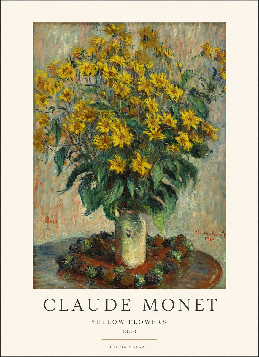 Monet Yellow Flowers No1 - Póster
