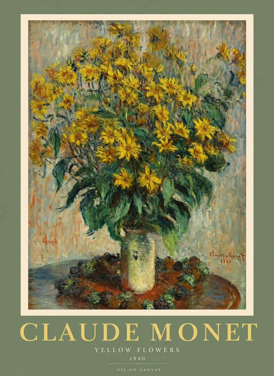 Monet Yellow Flowers No2 - Póster