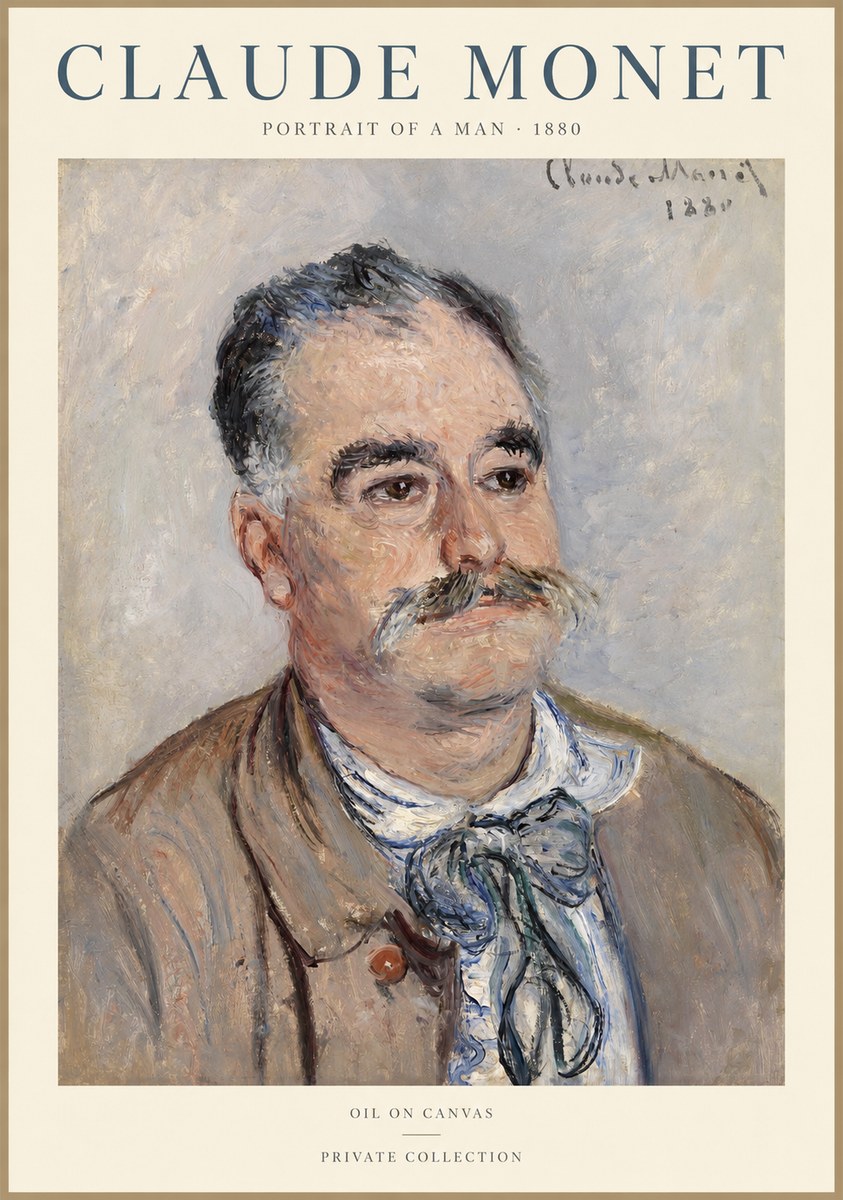 Monet Portrait of a Man No1 - Póster