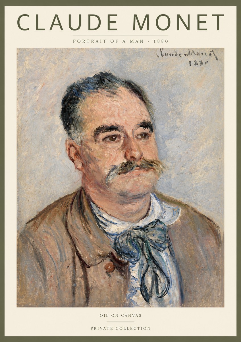 Monet Portrait of a Man No3 - Póster