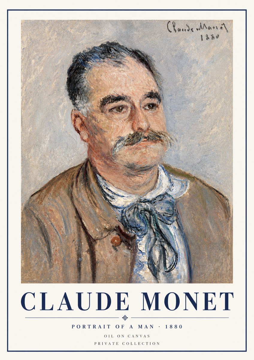 Monet Portrait of a Man No4 - Póster