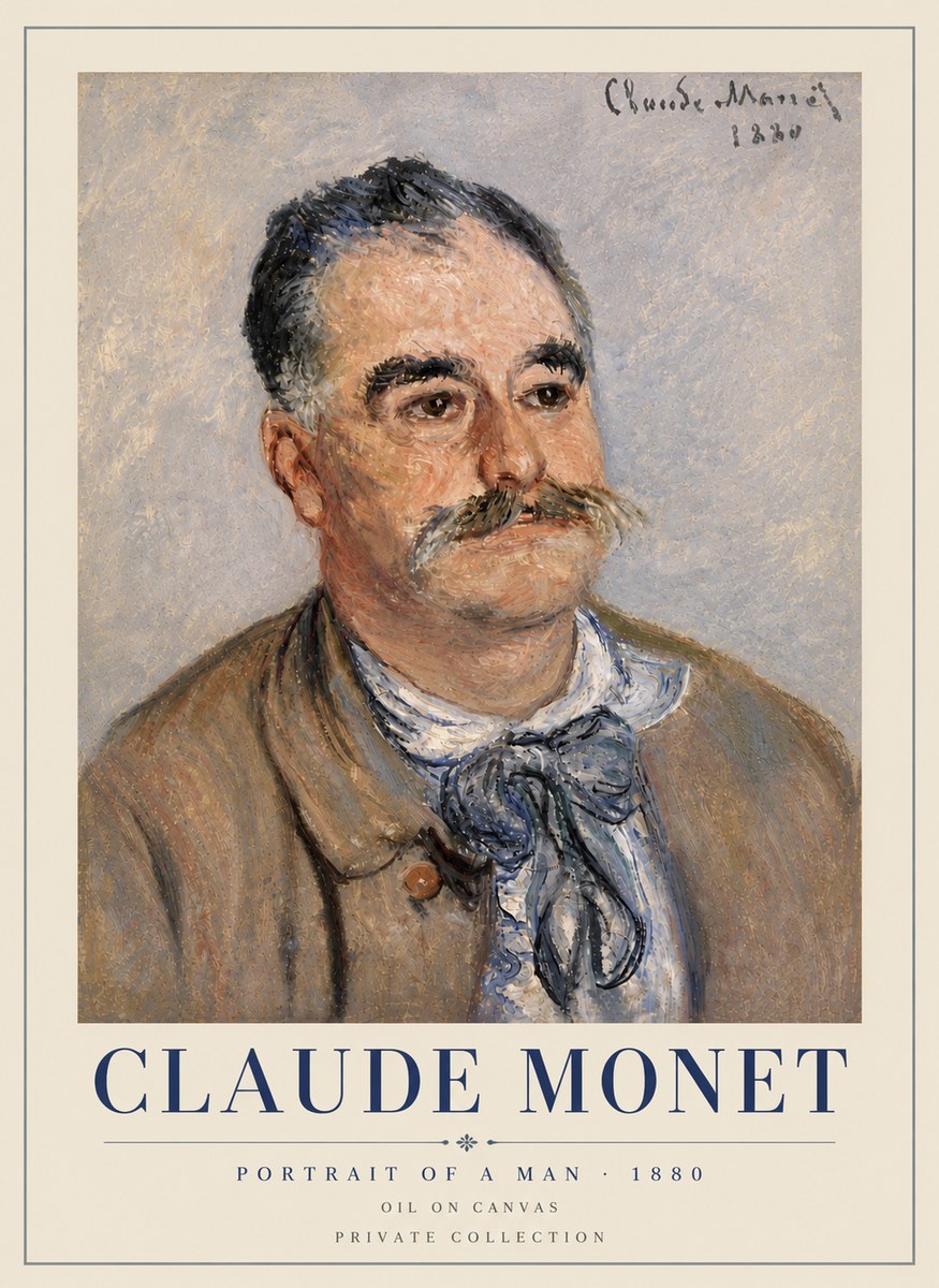 Monet Portrait of a Man No6 - Póster