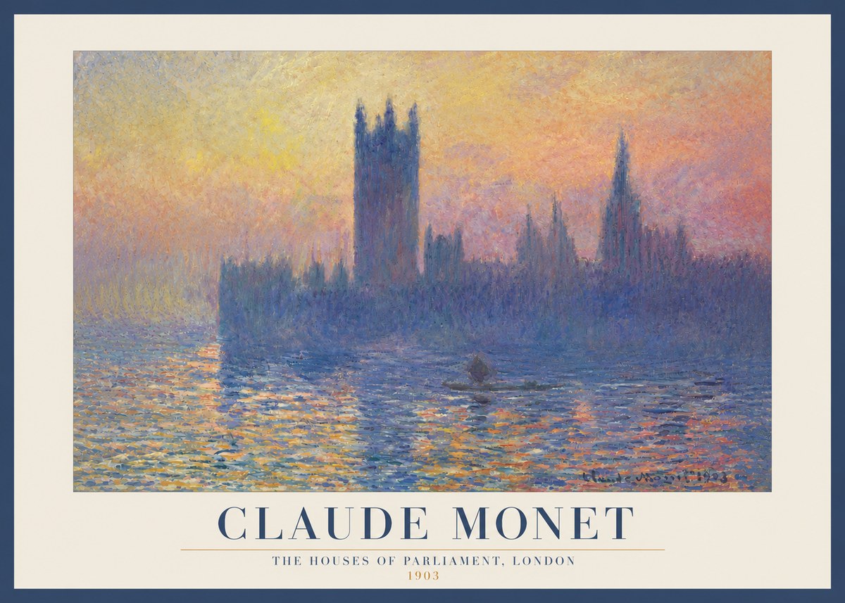 Monet The Houses of Parliament, London II No3 - Póster
