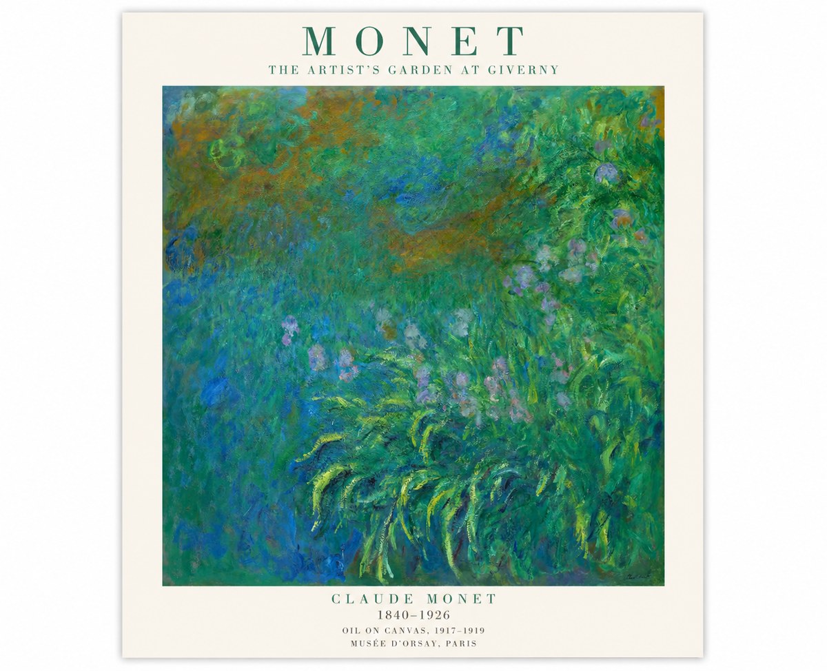 Monet The Artist's Garden at Giverny No1 - Póster
