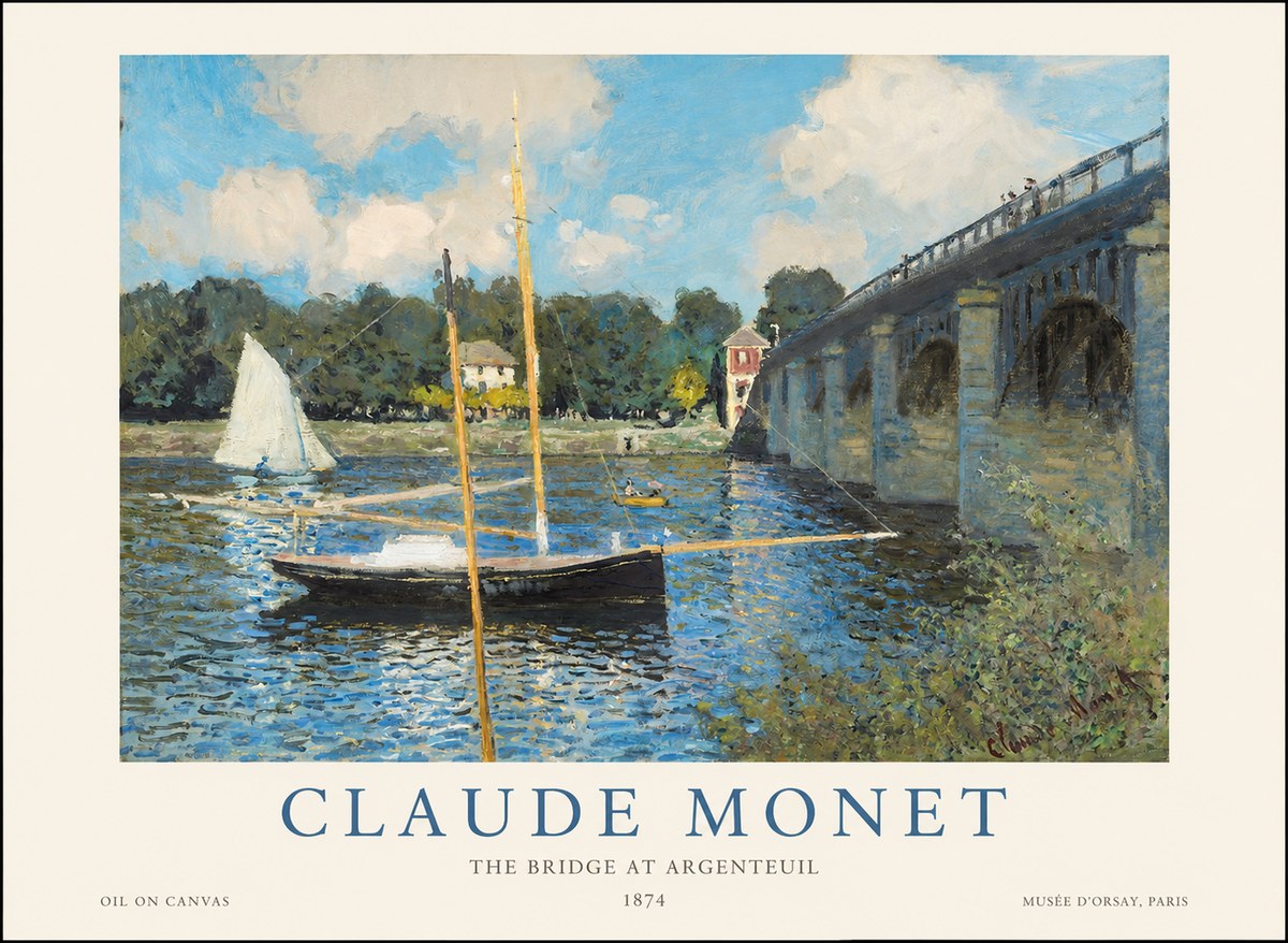 Monet The Bridge at Argenteuil I No1 - Póster