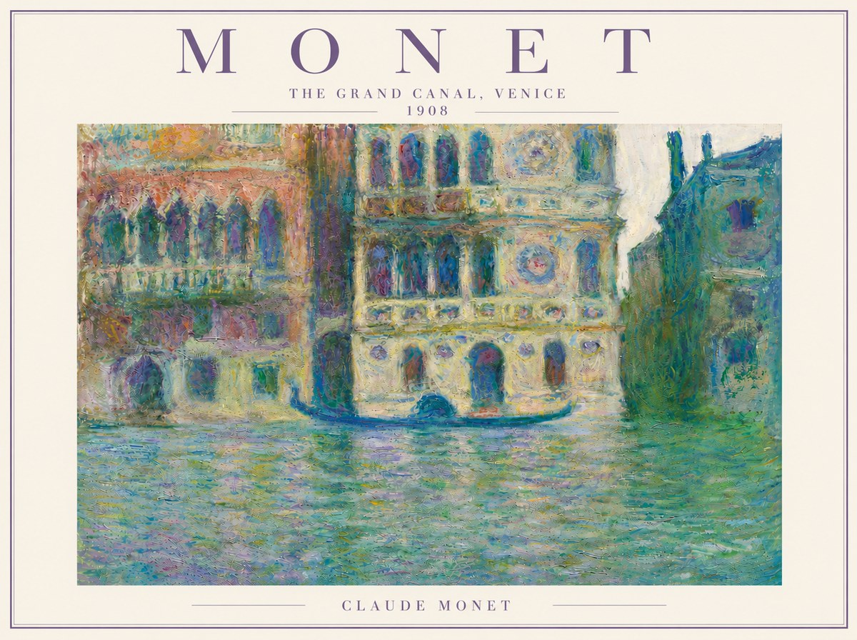 Monet The Grand Canal, Venice No5 - Póster