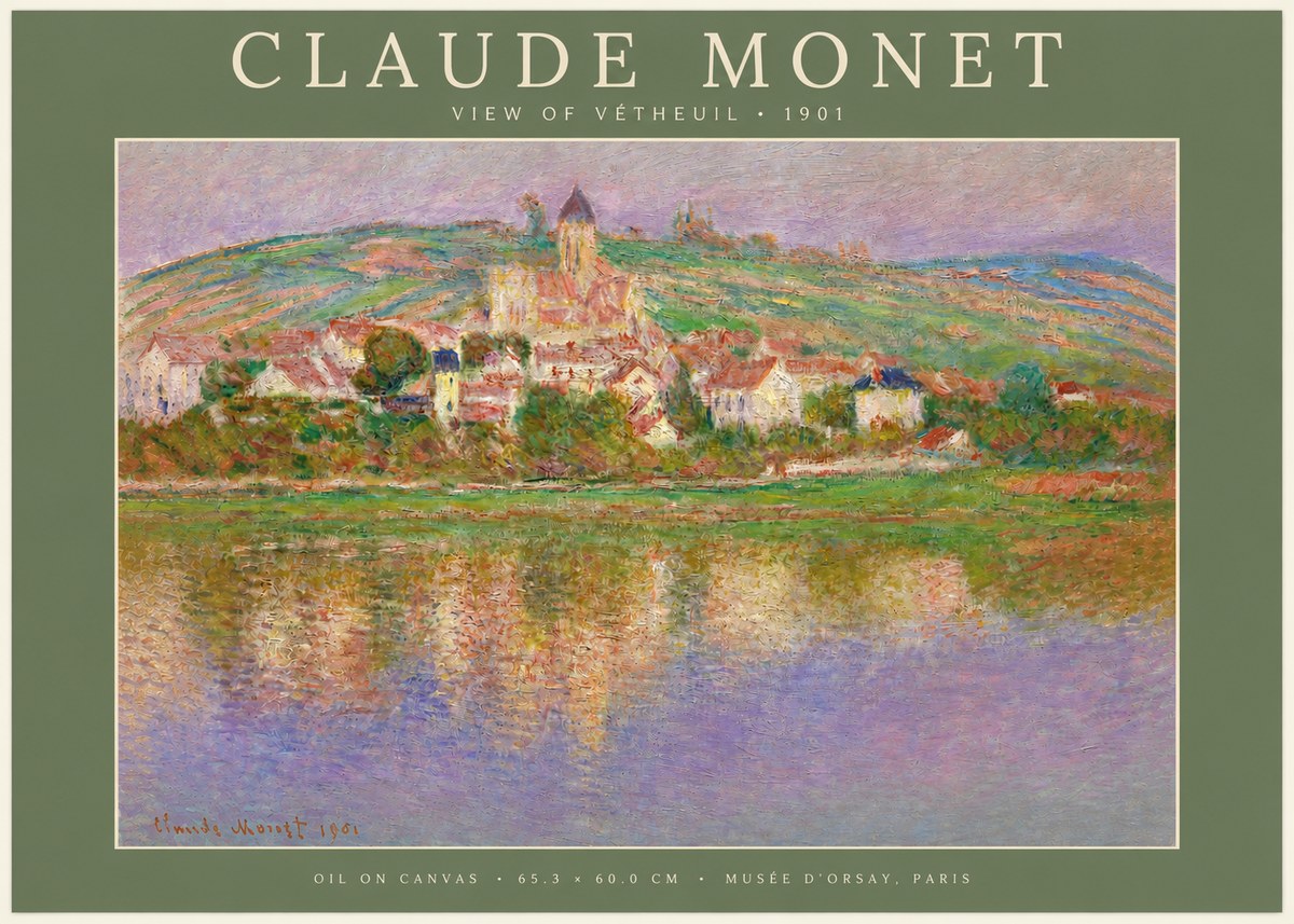Monet View of Vétheuil I No3 - Póster