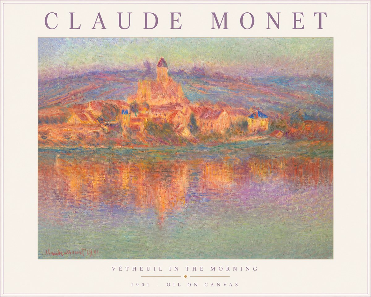 Monet Vétheuil in the Morning No3 - Póster