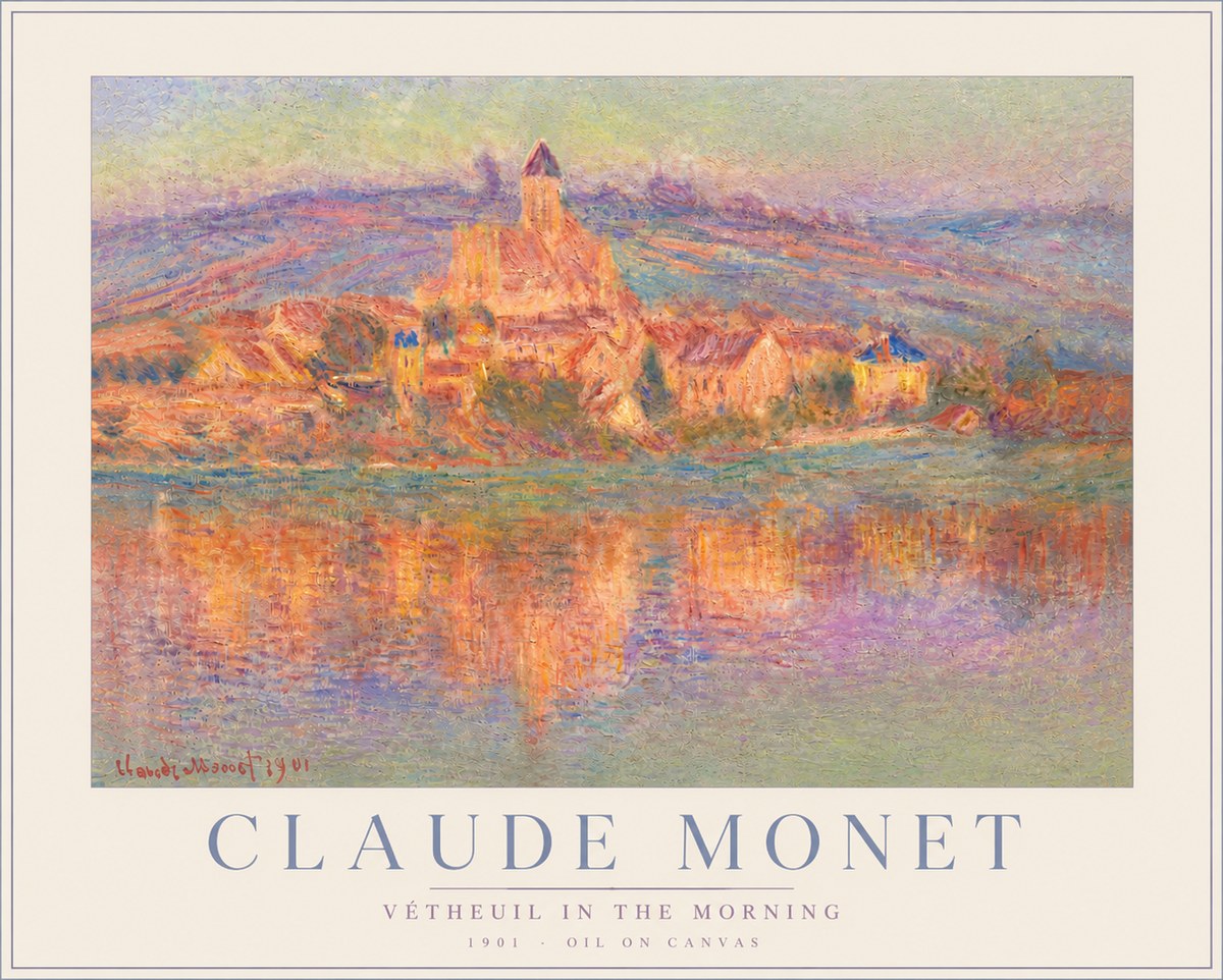 Monet Vétheuil in the Morning No5 - Póster
