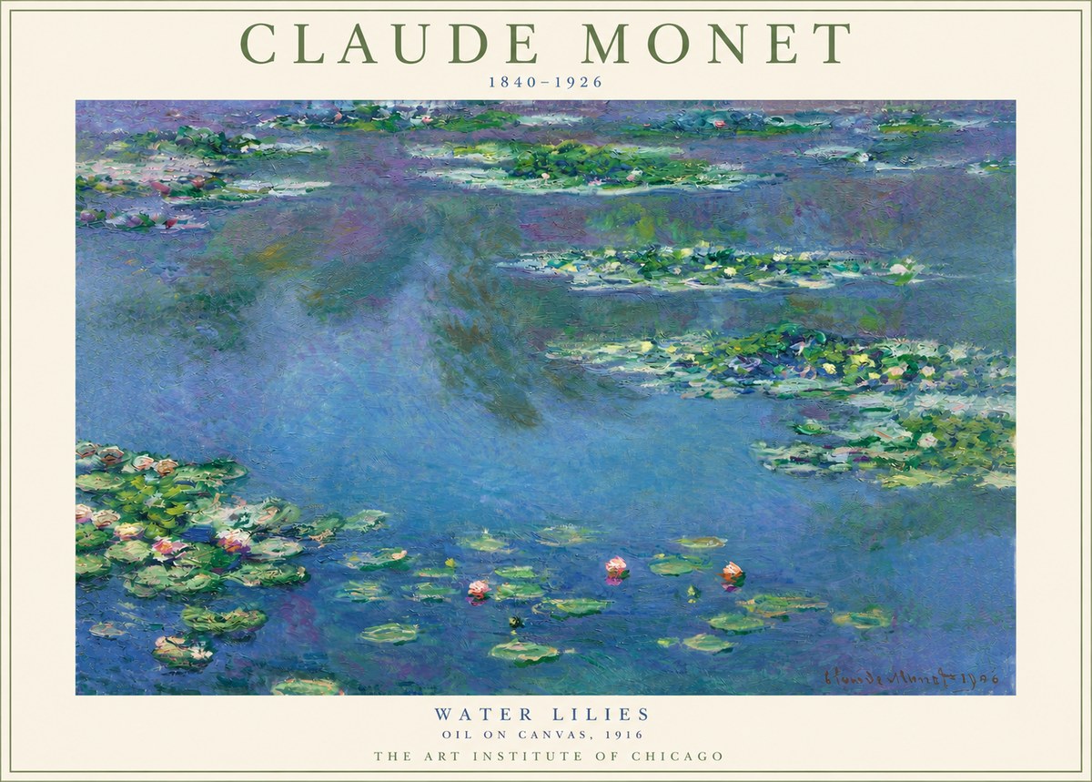 Monet Water Lilies I No3 - Póster