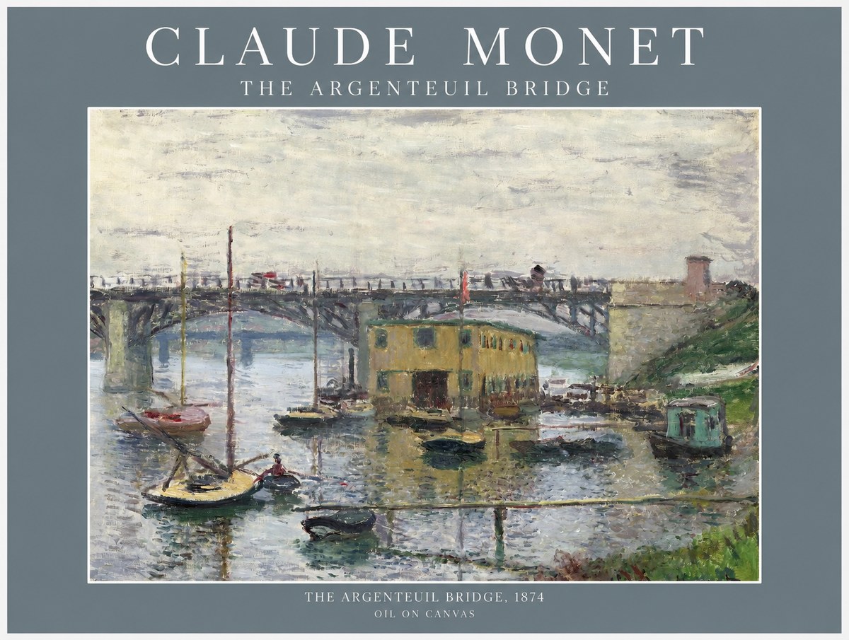 Monet The Argenteuil Bridge No1 - Póster