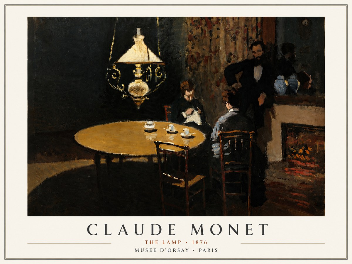 Monet The Lamp No4 - Póster