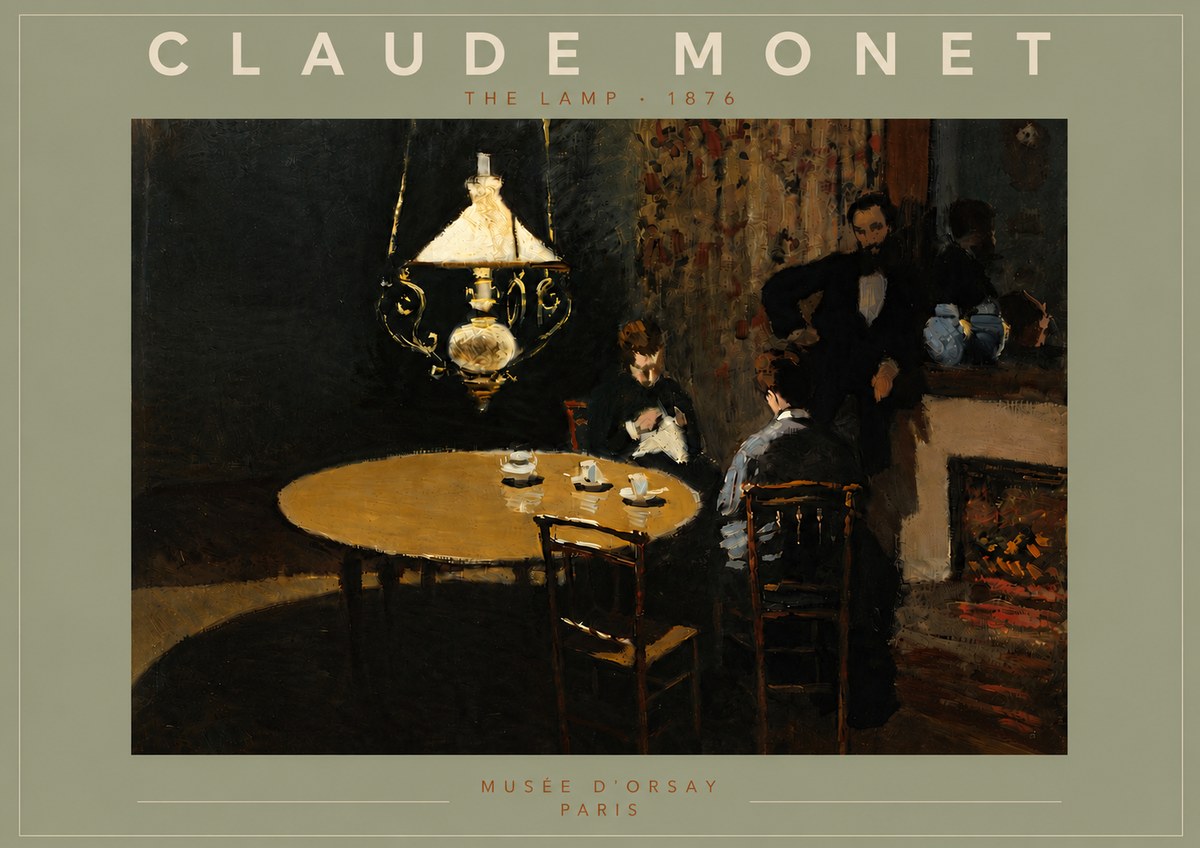 Monet The Lamp No5 - Póster