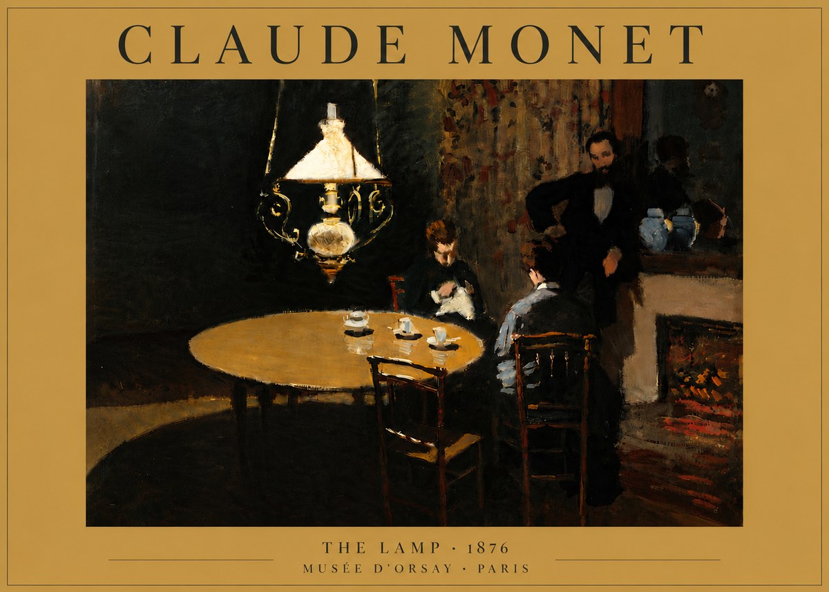 Monet The Lamp No6 - Póster