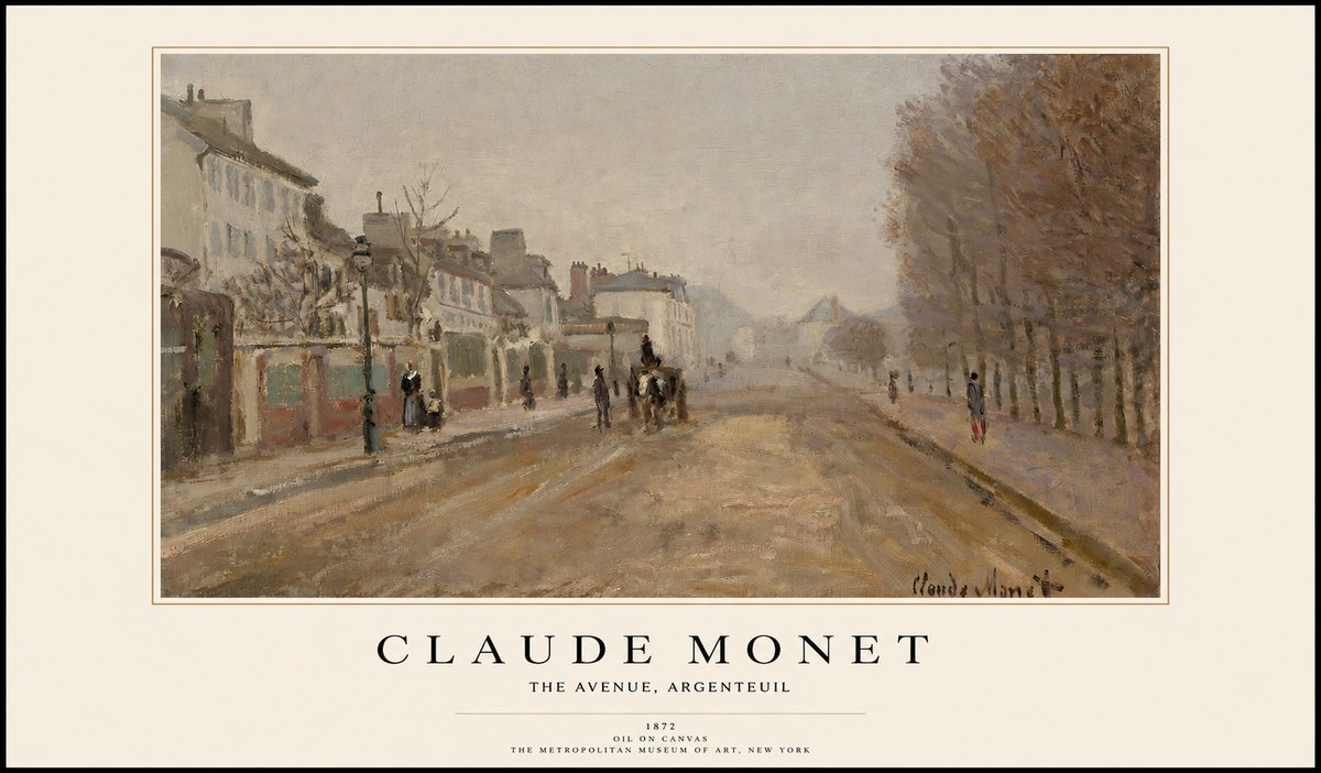 Monet The Avenue, Argenteuil No1 - Póster