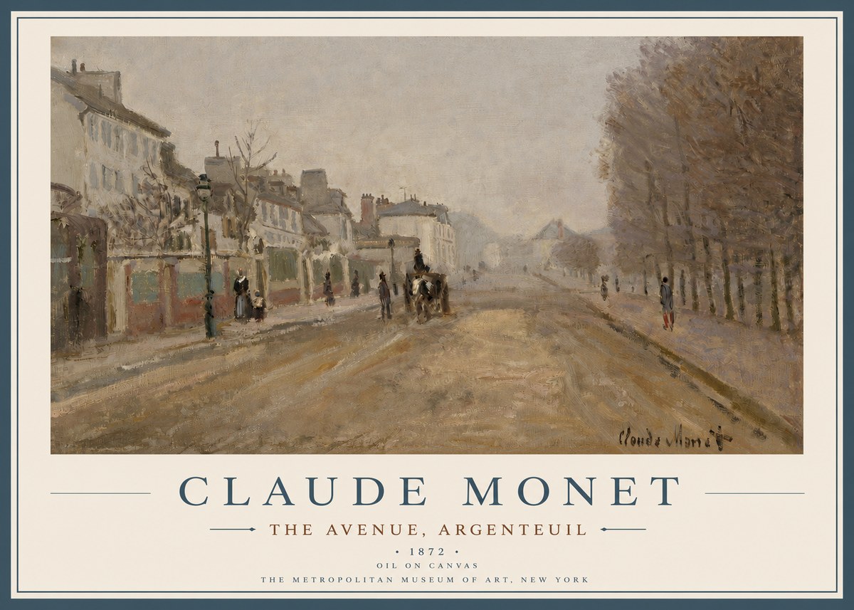 Monet The Avenue, Argenteuil No2 - Póster