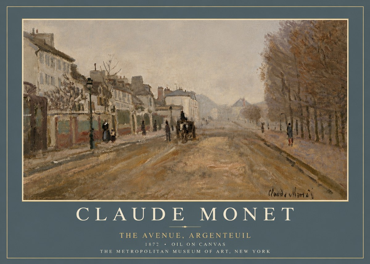 Monet The Avenue, Argenteuil No4 - Póster