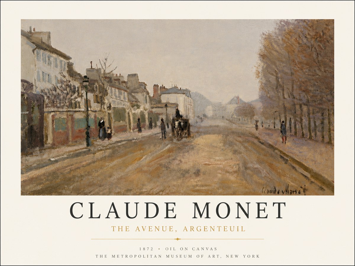 Monet The Avenue, Argenteuil No5 - Póster